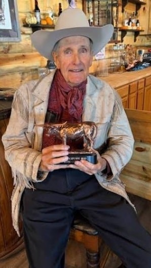 David Murdoch receiving an award
