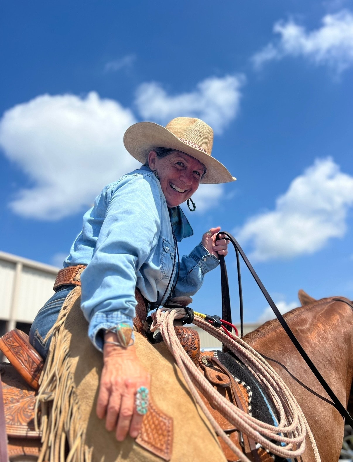 Shanna Wiggins on horseback