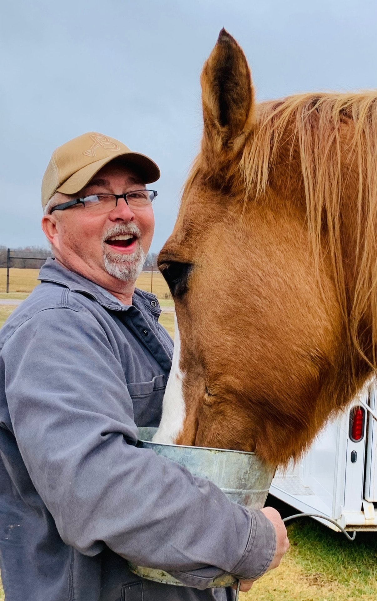 Tony Wiggins with a horse