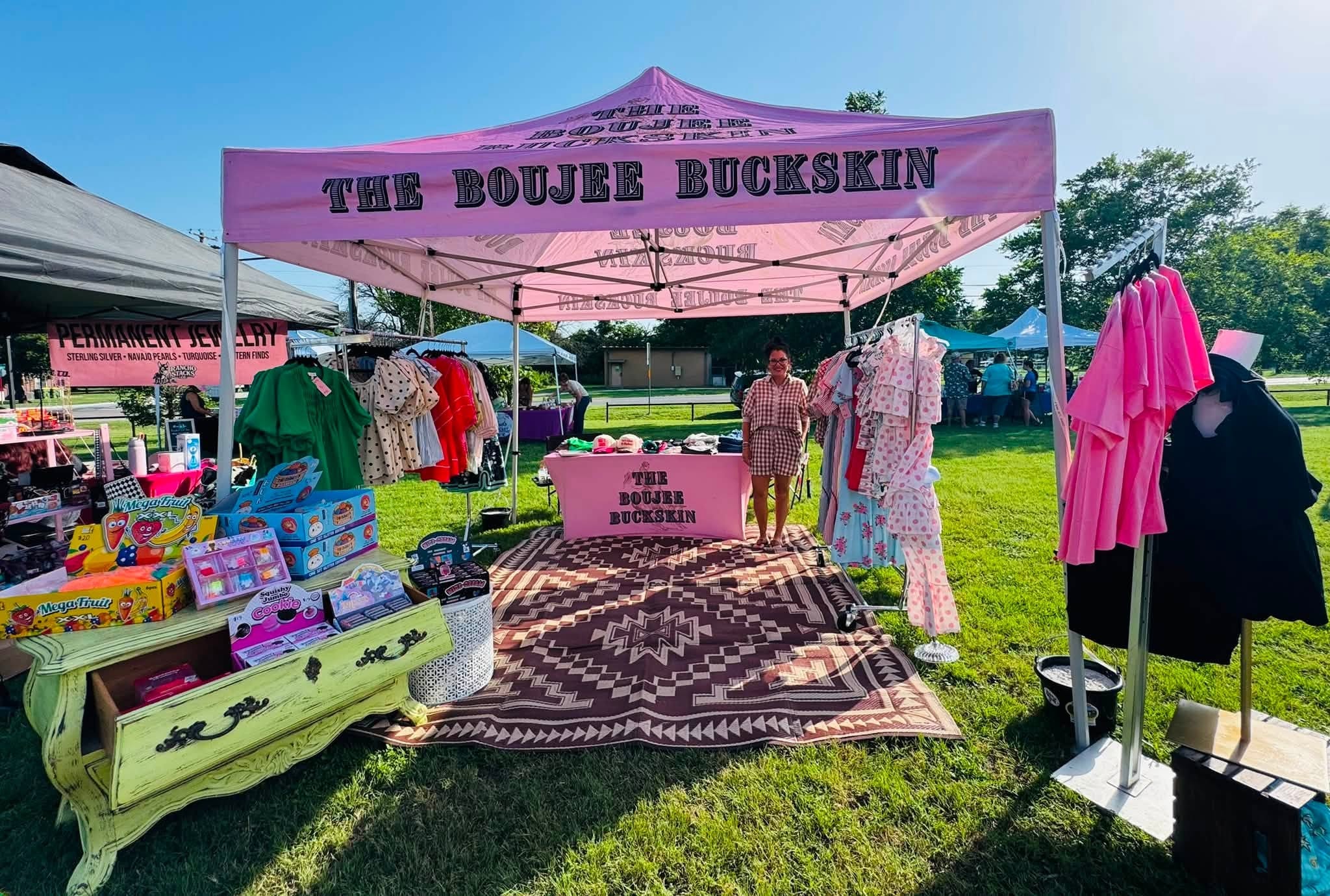 The Boujee Buckskin booth or product photo